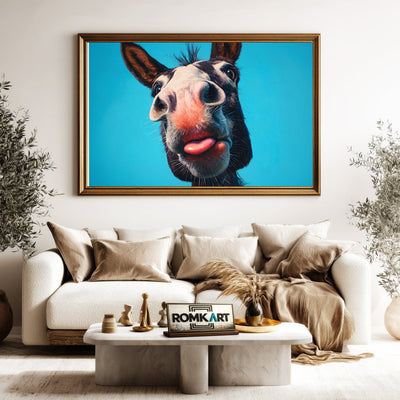 Horse’s Head Funny Oil Painting - image 5