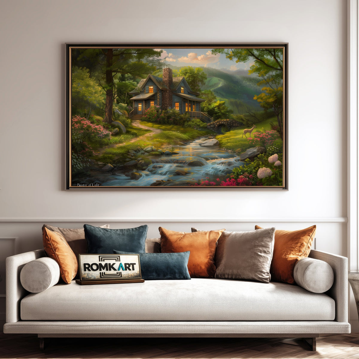 House in The Wood Countryside Oil Painting - image 4