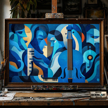 Human and Musical - Hand-Painted Oil Painting - View 1