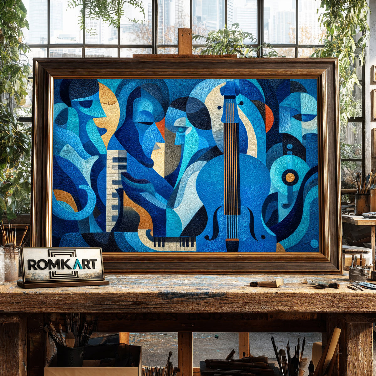 Human And Musical Oil Painting - image 2