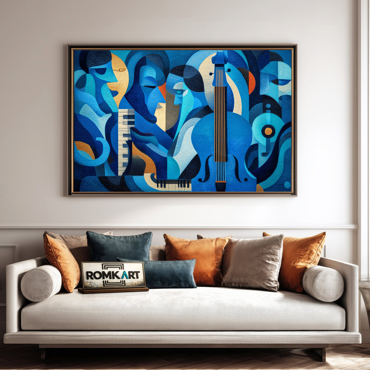 Human And Musical Oil Painting - image 4