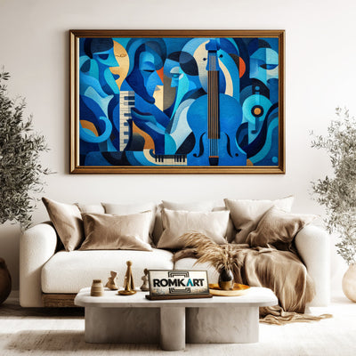 Human And Musical Oil Painting - image 5
