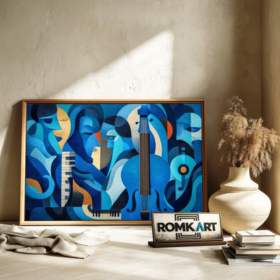 Human And Musical Oil Painting - image 6