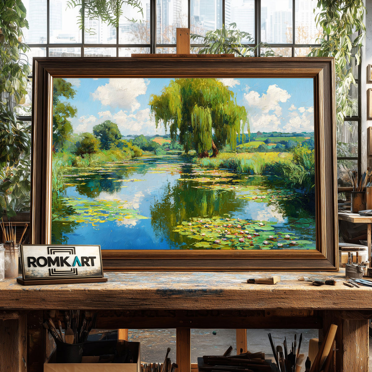 Impressionist Summer Landscape Oil Painting - image 2