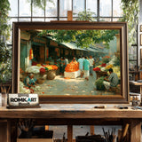 Indian flower market Oil Painting - image 2