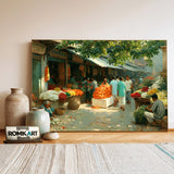 Indian flower market Oil Painting - image 3
