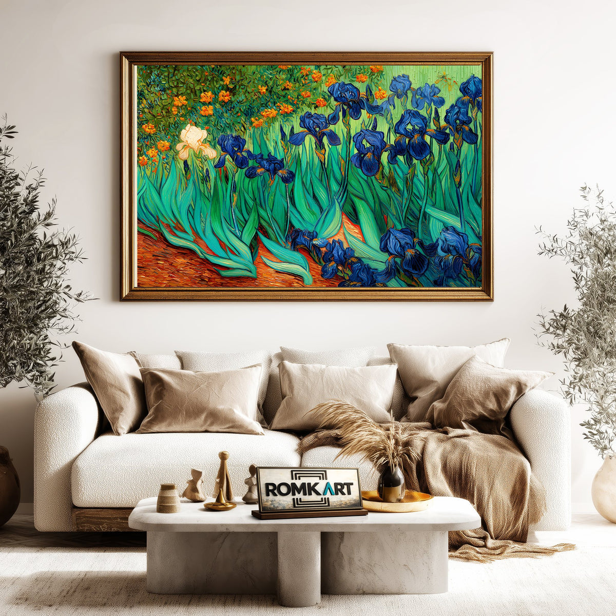 Iris Garden Oil Painting - image 5