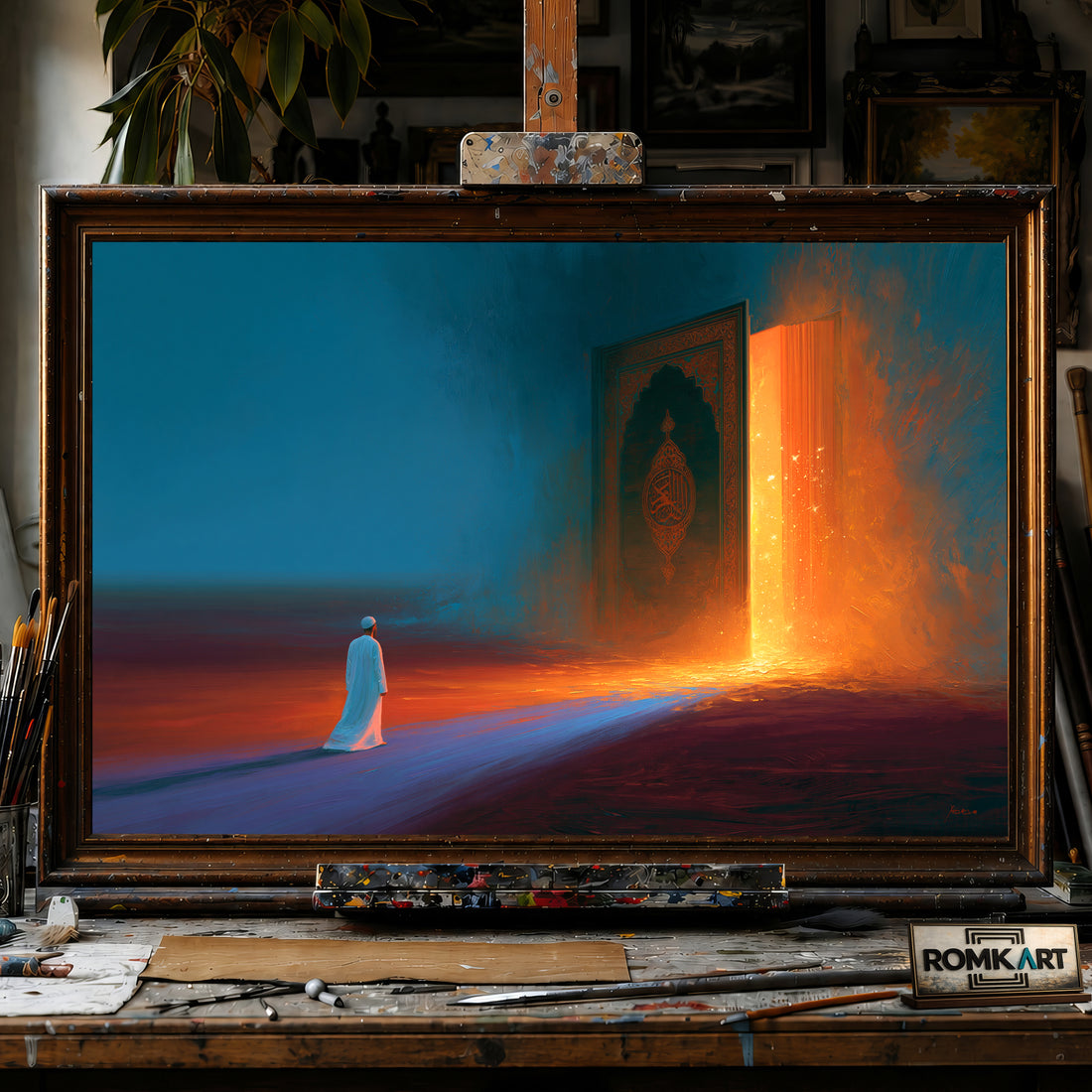 Islamic Road hand-painted oil painting on canvas