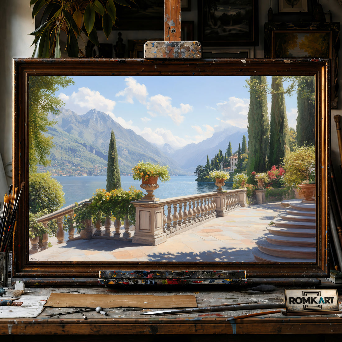 Italian Landscape hand-painted oil painting on canvas