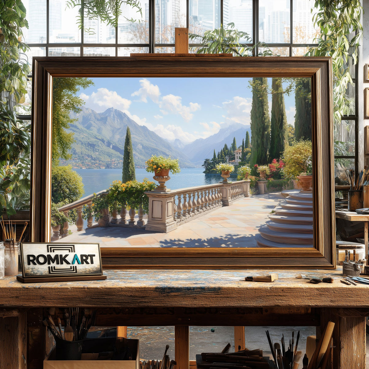 Italian Landscape Countryside Oil Painting - image 2