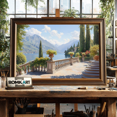 Italian Landscape Countryside Oil Painting - image 2