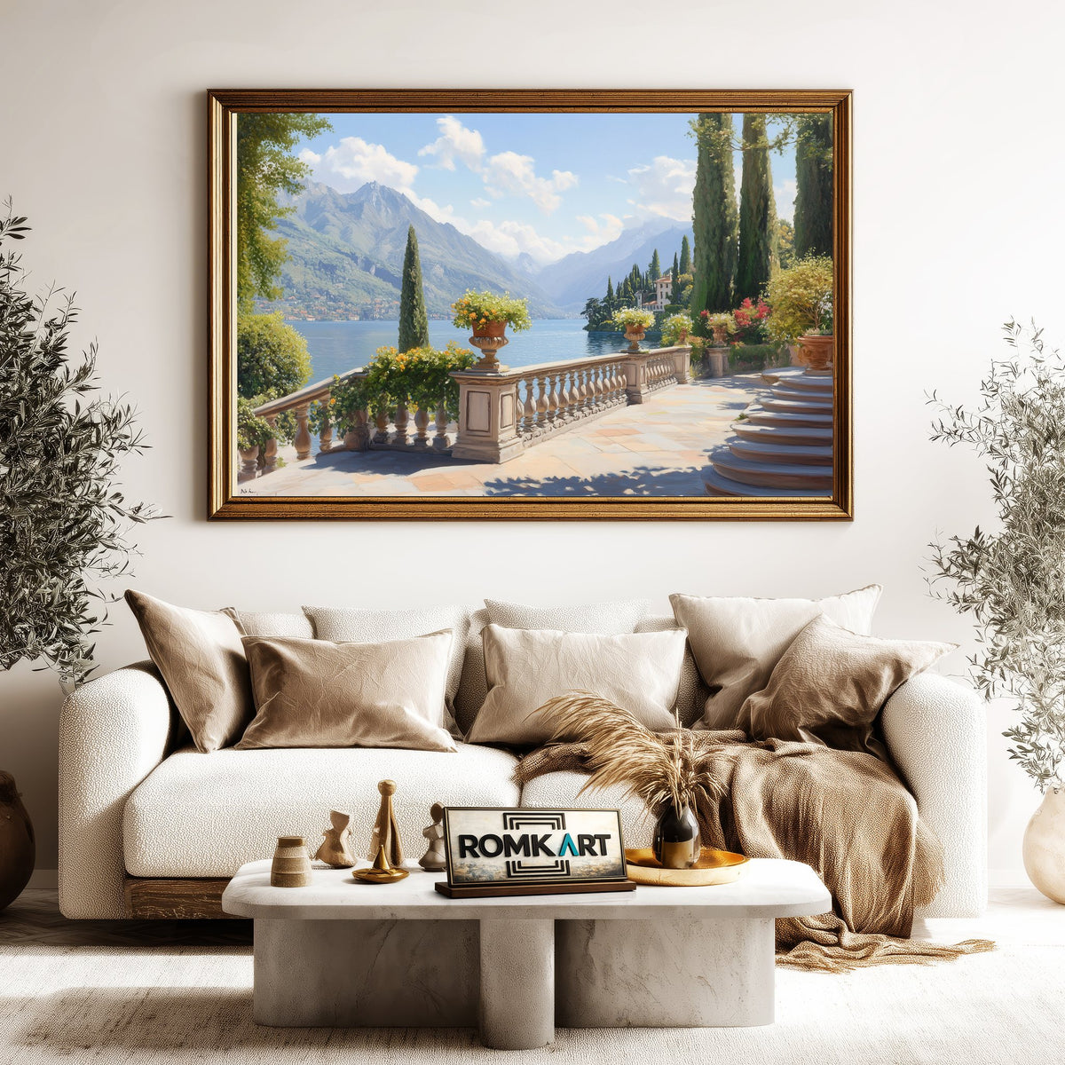 Italian Landscape Countryside Oil Painting - image 5