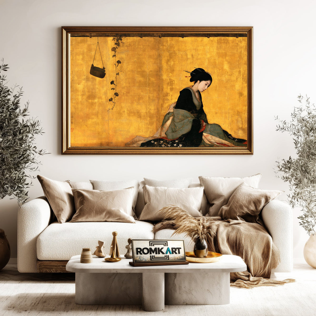 Japanese Beauty (Bijin Ga) Oil Painting - image 5