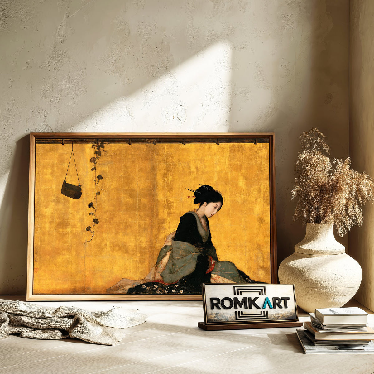 Japanese Beauty (Bijin Ga) Oil Painting - image 6