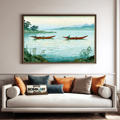 Japanese Coastal Oil Painting - image 4