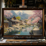 Japanese Countryside hand-painted oil painting on canvas