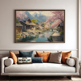 Japanese Countryside Asian Art Oil Painting - image 4