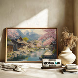 Japanese Countryside Asian Art Oil Painting - image 6