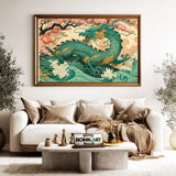 Japanese Dragon Fantasy Oil Painting - image 5