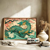 Japanese Dragon Fantasy Oil Painting - image 6