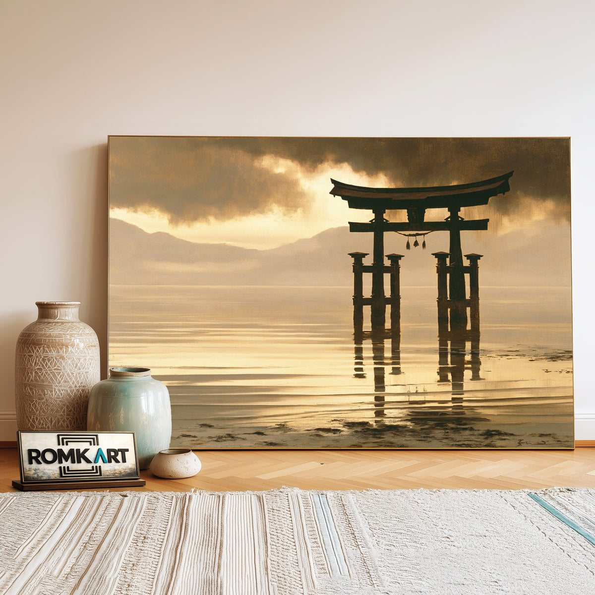 Japanese Torii Gate Asian Art Oil Painting - image 3