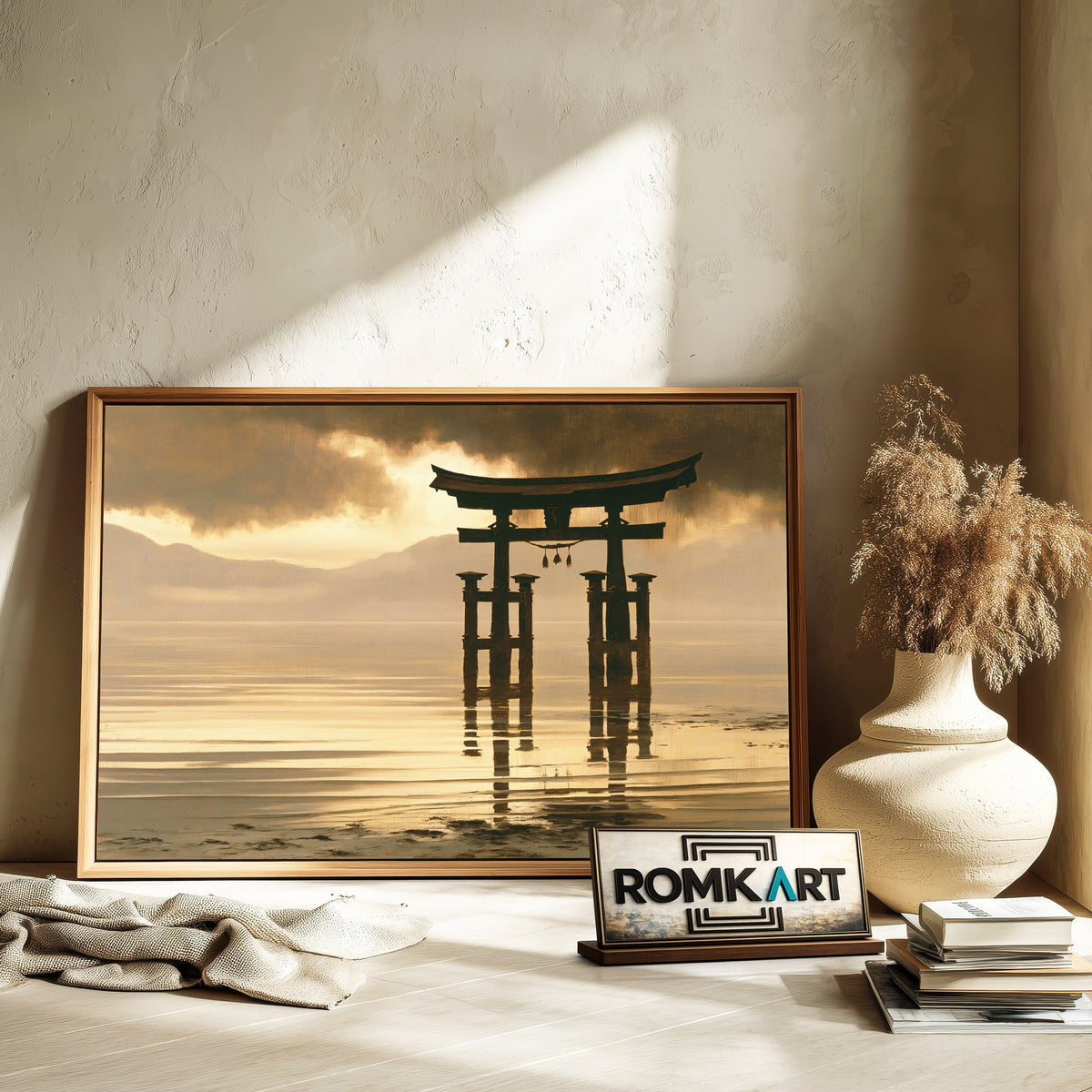 Japanese Torii Gate Asian Art Oil Painting - image 6