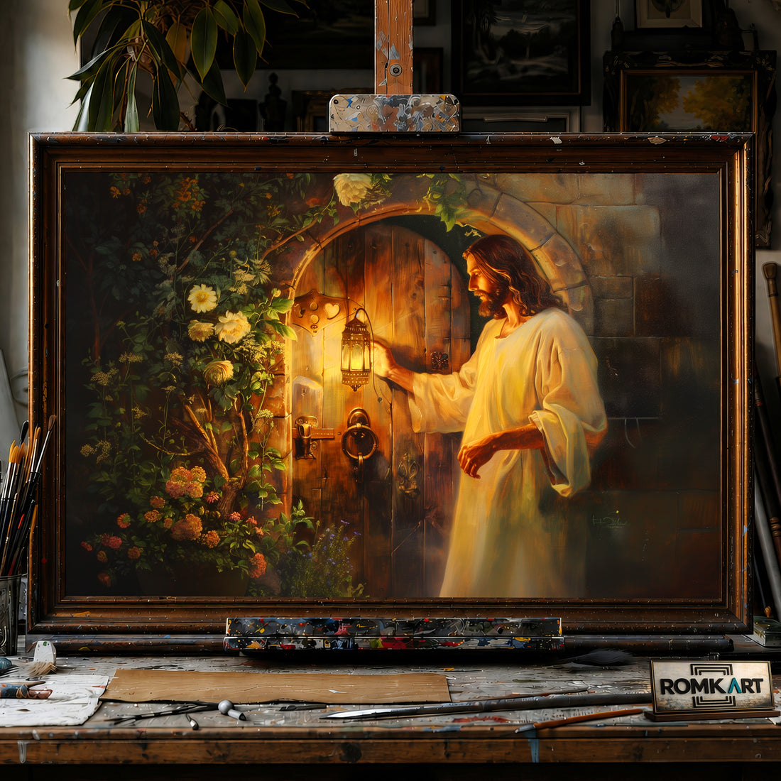 Jesus Christ knocking the Door hand-painted oil painting on canvas