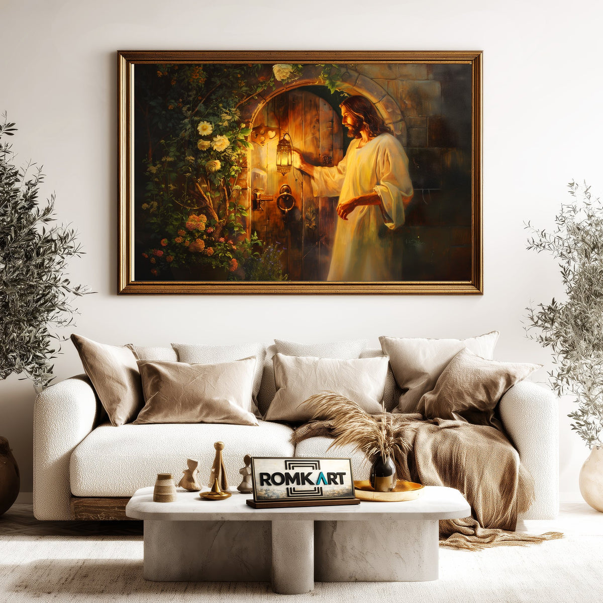 Jesus Christ knocking the Door Christian Oil Painting - image 5