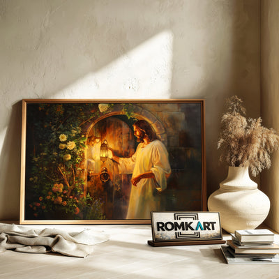 Jesus Christ knocking the Door Christian Oil Painting - image 6
