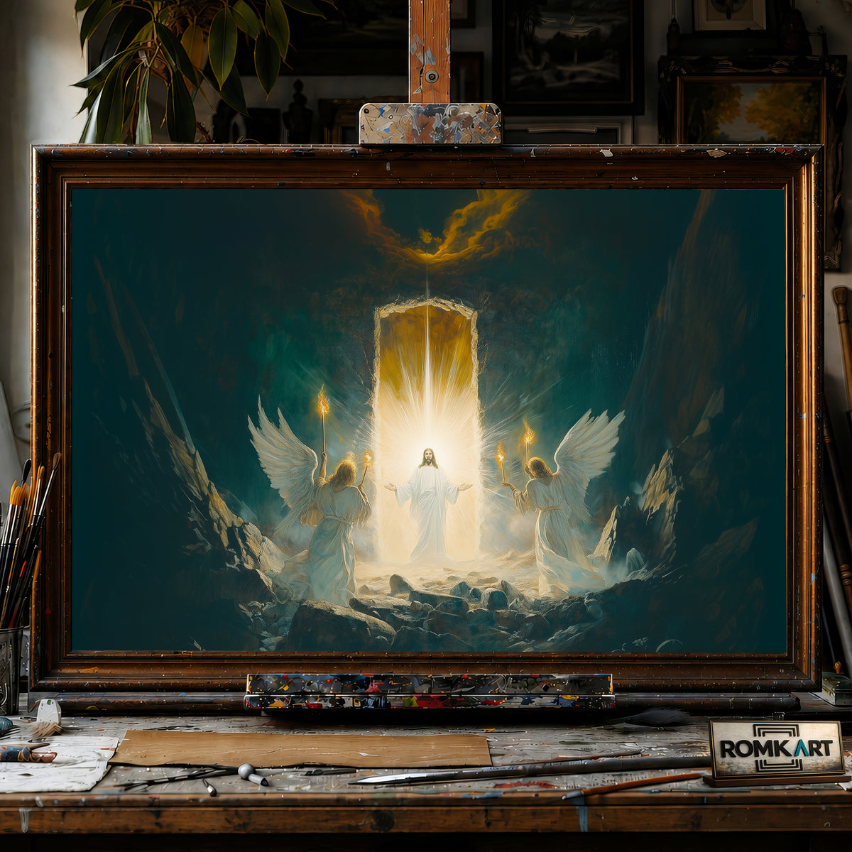 Jesus Resurrection hand-painted oil painting on canvas