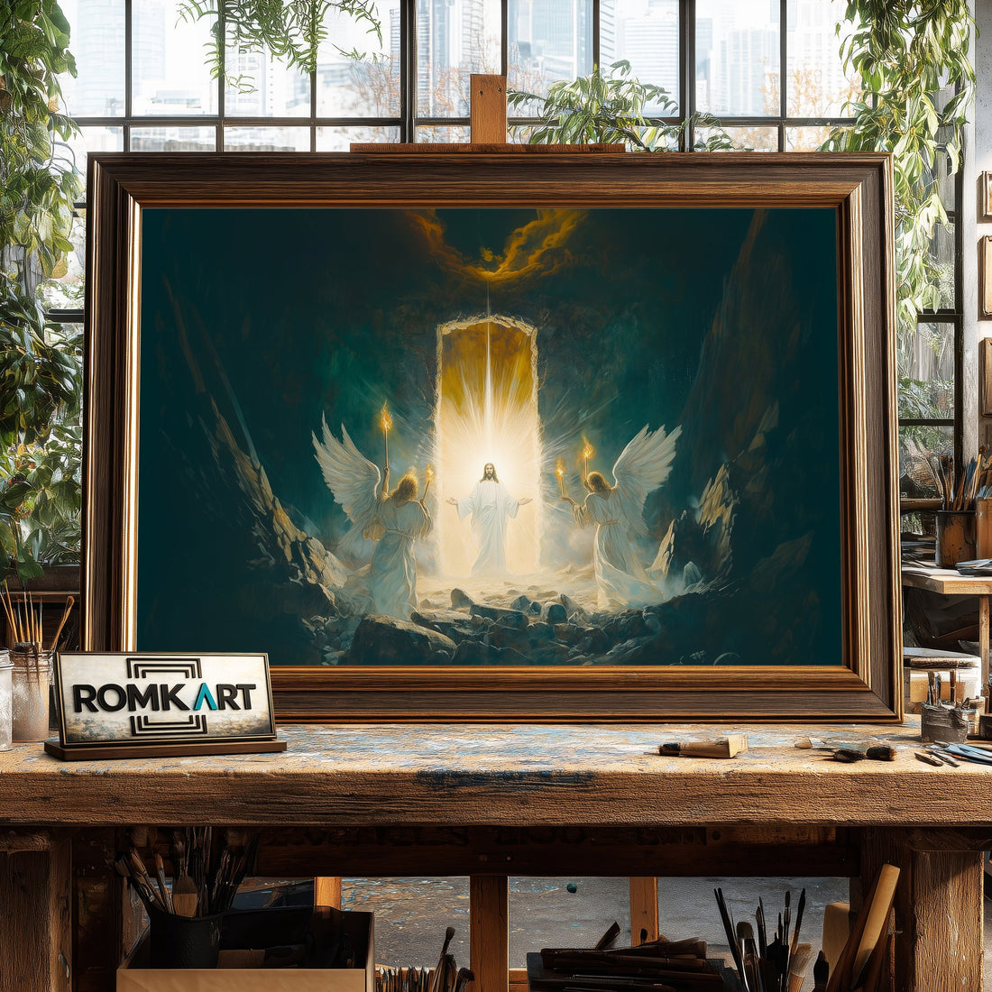 Jesus Resurrection hand-painted oil painting on canvas