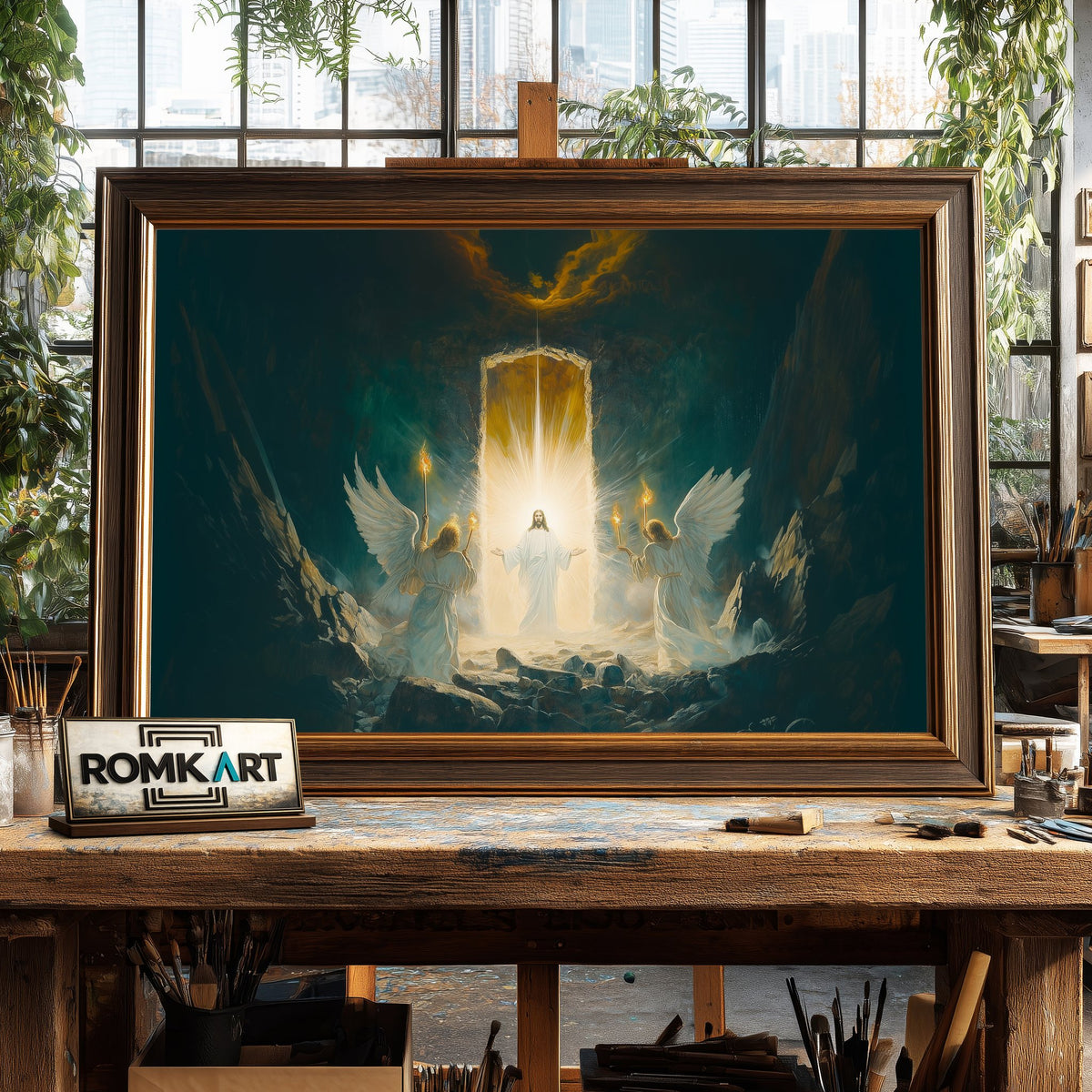 Jesus Resurrection Christian Oil Painting - image 2