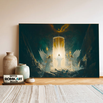 Jesus Resurrection Christian Oil Painting - image 3