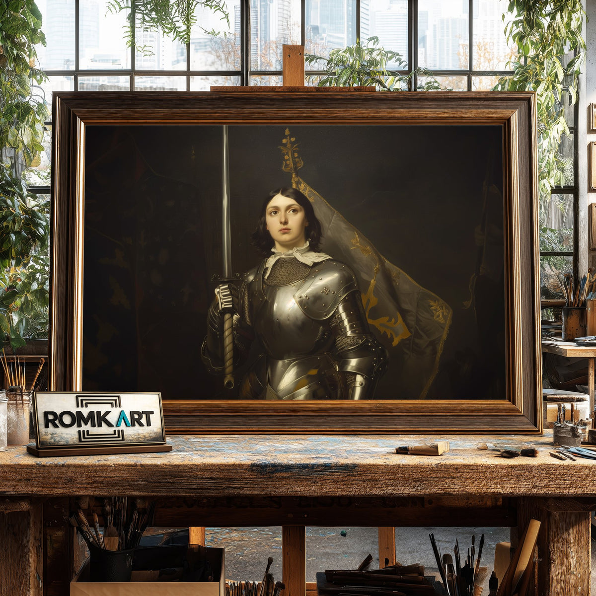 Joan of Arc Historical Oil Painting - image 2