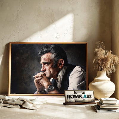 Johnny Cash Music Oil Painting - image 6