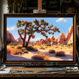 Joshua Tree National Park hand-painted oil painting on canvas