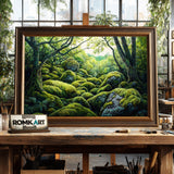 Jungle Forest Moss Forest Landscape Oil Painting - image 2