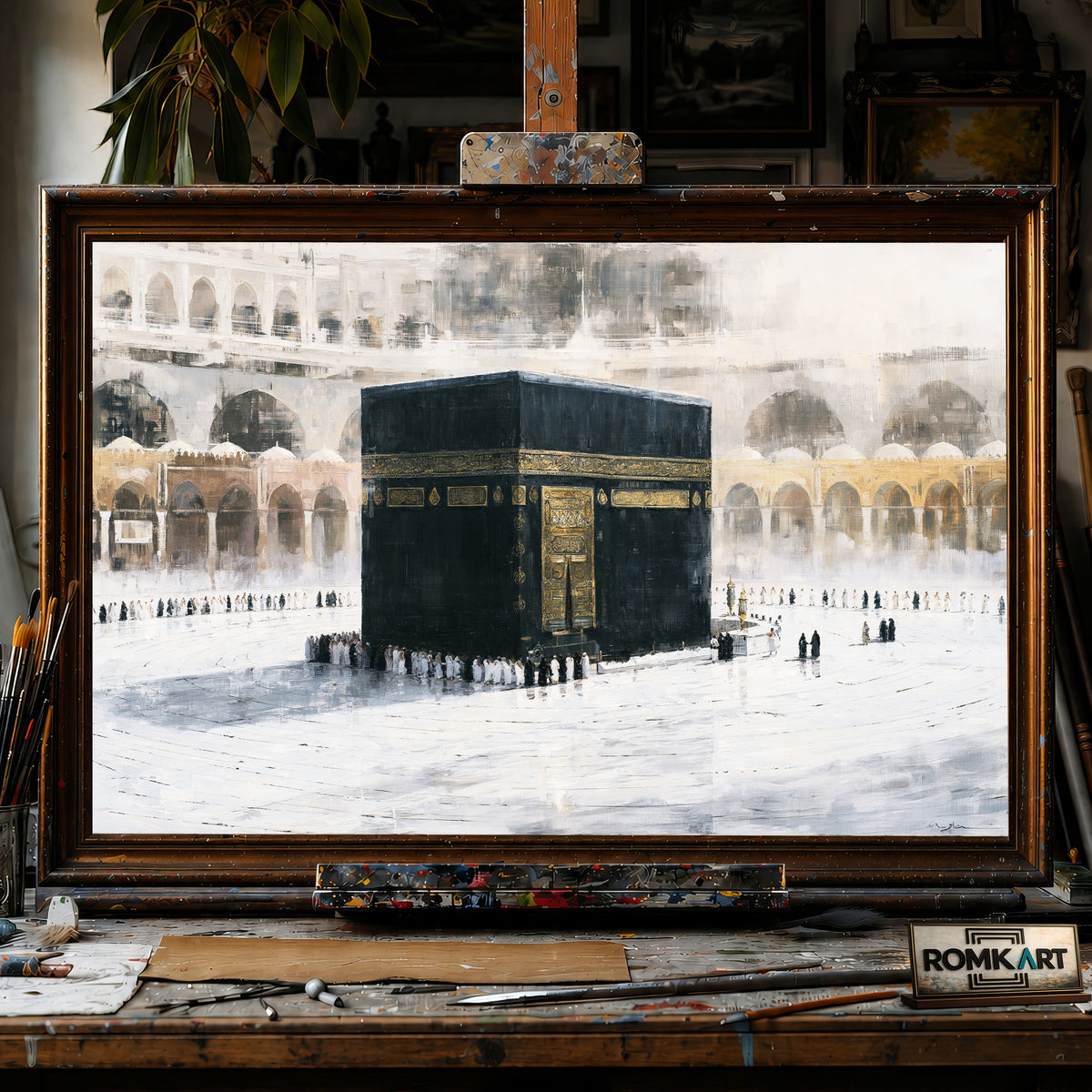 Kaaba in Masjid al Haram hand-painted oil painting on canvas