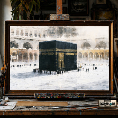 Kaaba in Masjid al Haram hand-painted oil painting on canvas