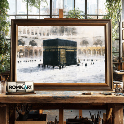 Kaaba in Masjid al Haram Islamic Oil Painting - image 2