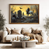 Knight and Horse in Ancient Tombstones Historical Oil Painting - image 5