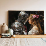 Knight and Women Historical Oil Painting - image 3