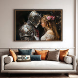 Knight and Women Historical Oil Painting - image 4