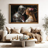 Knight and Women Historical Oil Painting - image 5