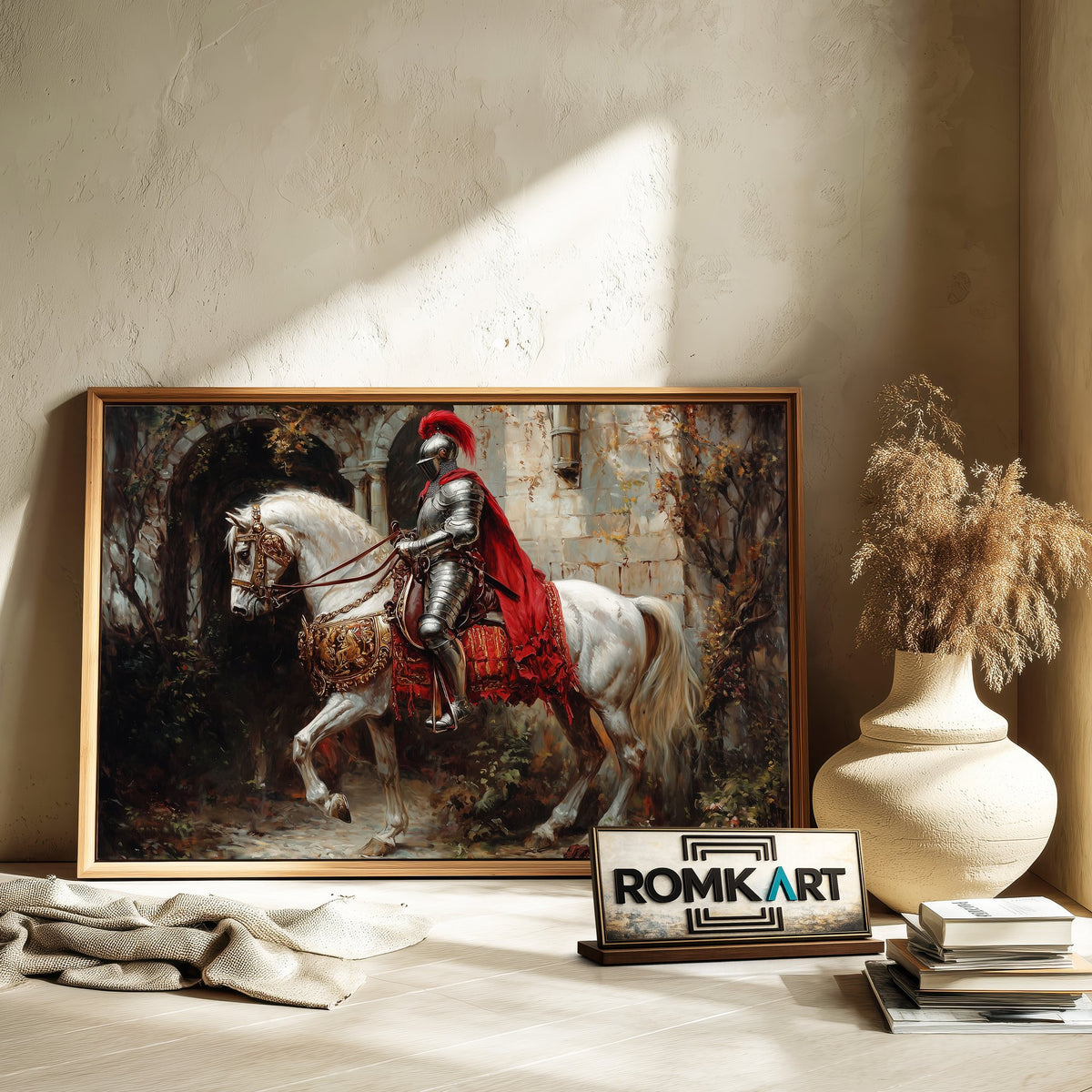 Knight in Shining Armor Historical Oil Painting - image 6
