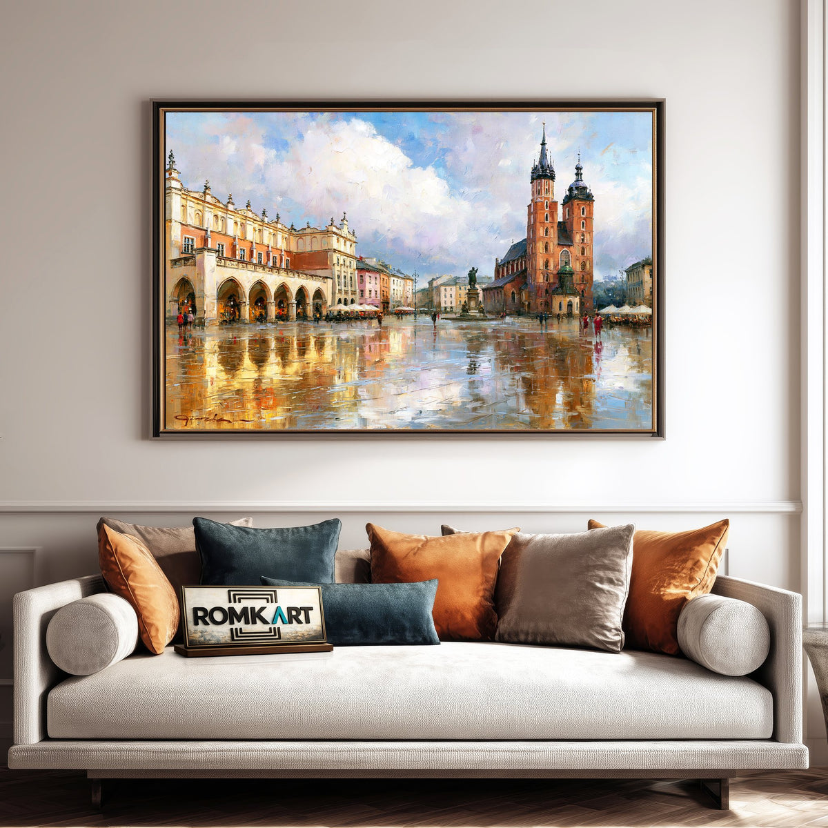 Krakow Old Town Cityscape Oil Painting - image 4
