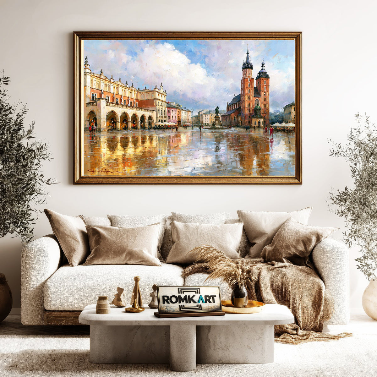 Krakow Old Town Cityscape Oil Painting - image 5
