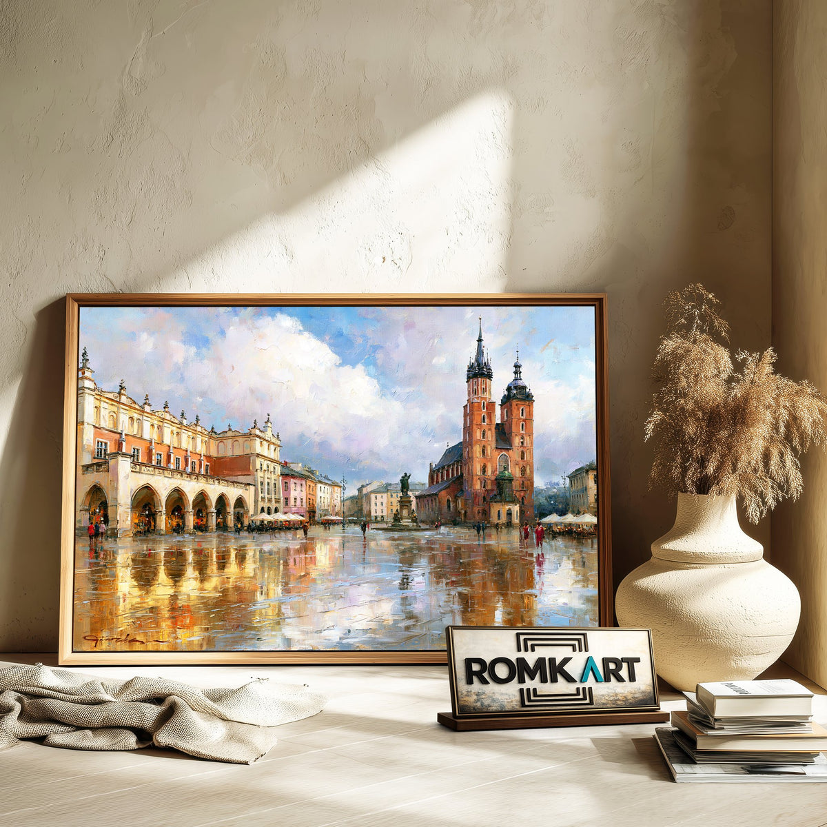 Krakow Old Town Cityscape Oil Painting - image 6