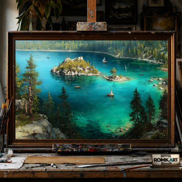 Lake Tahoe 1 hand-painted oil painting on canvas