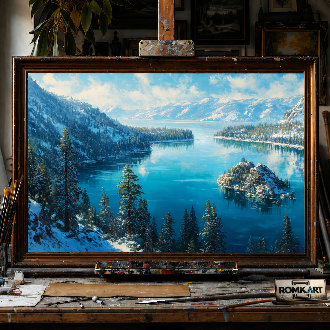 Lake Tahoe 2 hand-painted oil painting on canvas